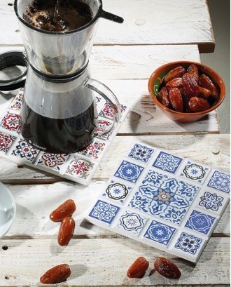 Suport ceramic pentru pahare, albastru, 11 cm, Marrakesch - ZASSENHAUS